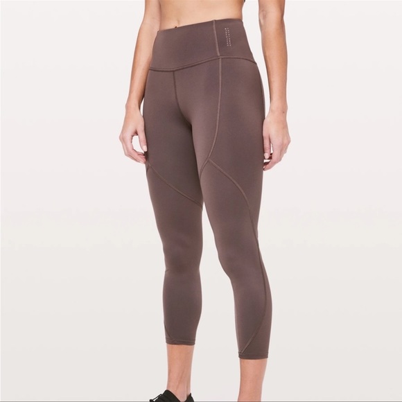 Lululemon x Soulcycle To The Beat Leggings 23” in Purple Taupe - Size 6 - Picture 1 of 10